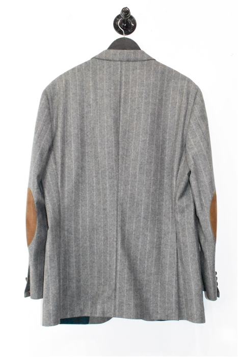 Gray Stripe Brunello Cucinelli Sport Coat, size 42