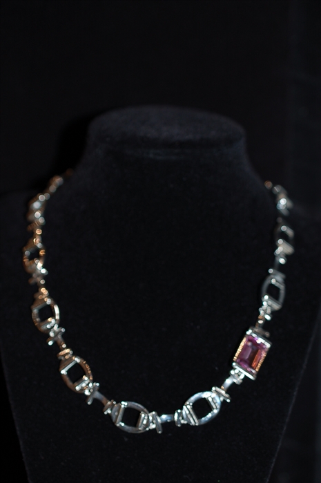 Rhodium Nina Ricci Necklace, size O/S