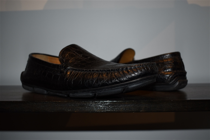Black Leather Giorgio Armani Loafer, size 12