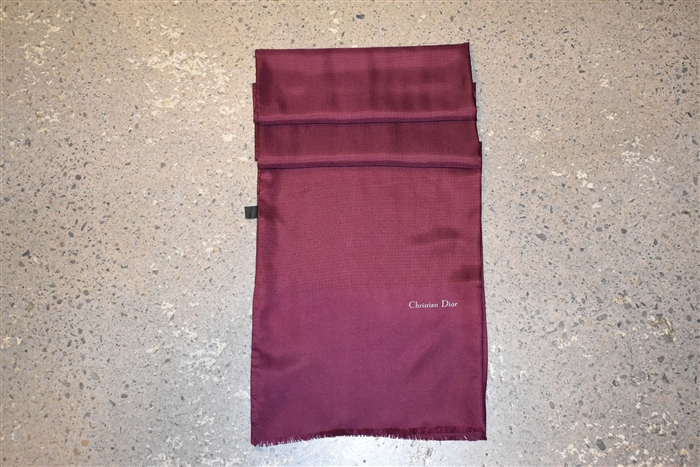 Burgundy Christian Dior - Vintage Silk Scarf, size O/S