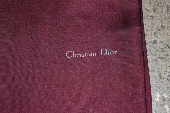 Burgundy Christian Dior - Vintage Silk Scarf, size O/S