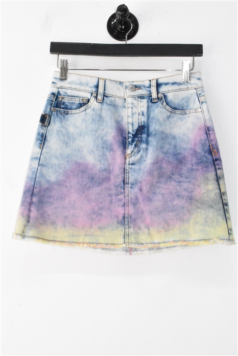 Tie-Dye Zadig & Voltaire Denim Skirt, size 2