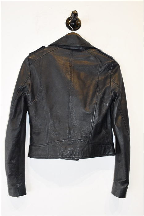 Charcoal La Marque Leather Jacket, size XS