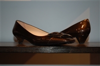 Dark Bronze Prada Kitten Heels, size 8