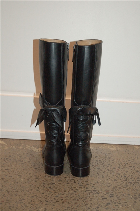 Black Leather Valentino Tall Boots, size 8.5