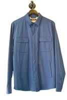 Evening Blue Loro Piana Shirt Jacket, size M