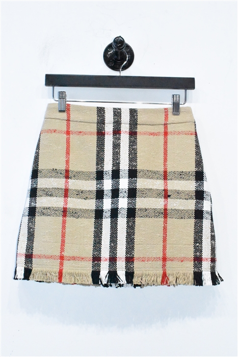 Check Burberry Mini Skirt, size 4