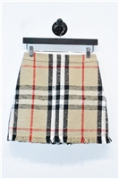 Check Burberry Mini Skirt, size 4