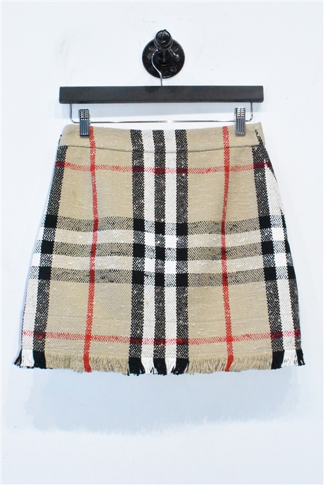 Check Burberry Mini Skirt, size 4