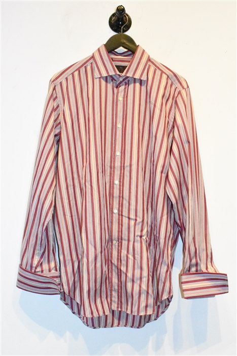 Red Stripe Etro Button Shirt, size XL