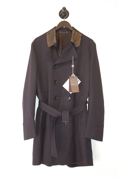 Navy Gucci Trench Coat, size L
