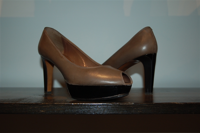 Dark Taupe Marni Peep-Toe, size 7.5