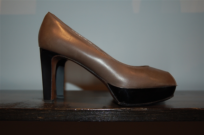 Dark Taupe Marni Peep-Toe, size 7.5
