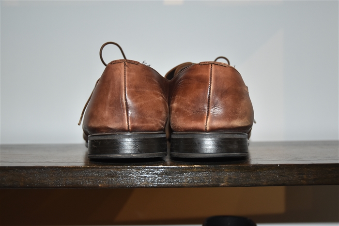 Cognac Prada Derby, size 10.5