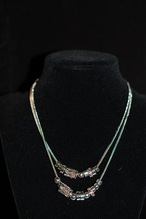 Rhodium Nina Ricci Necklace, size O/S