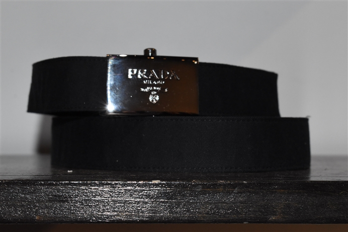Basic Black Prada Belt, size L