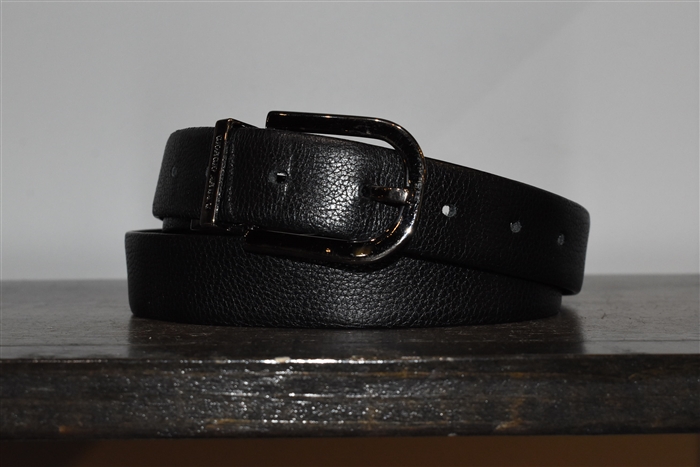Black Leather Giorgio Armani Belt, size M