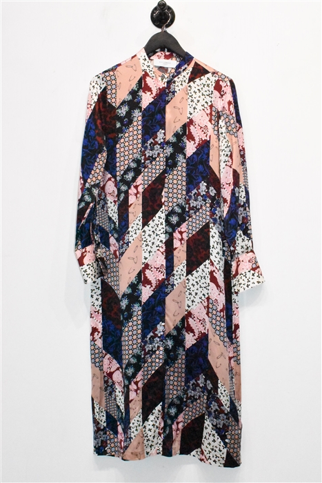 Patchwork Equipment Shirt Dress, size M