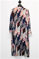 Patchwork Equipment Shirt Dress, size M