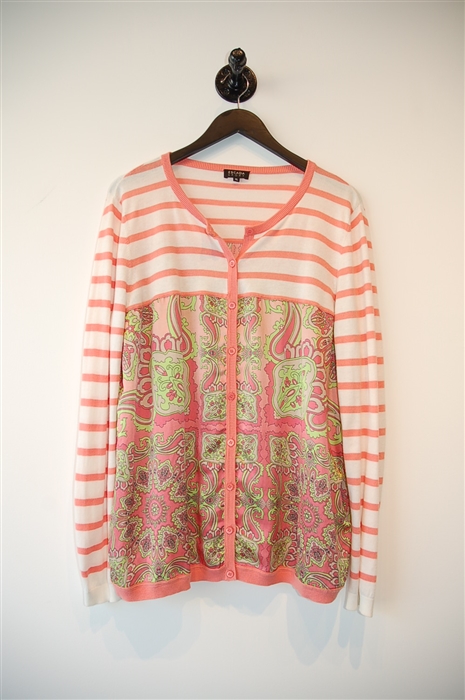 Floral Escada Cardigan, size XL