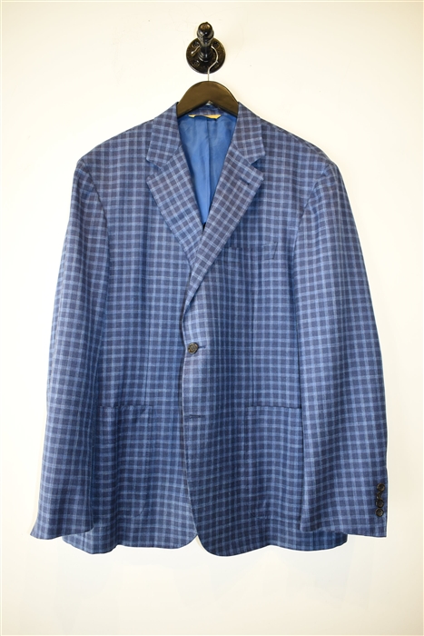 Blue Check Canali Sport Coat, size 46