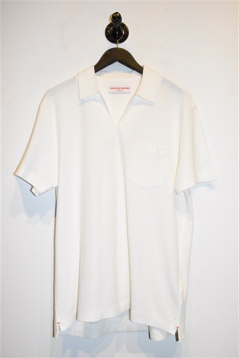Soft White Orlebar Brown Polo, size XL