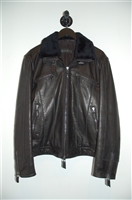 Black Leather Gimo's Leather Jacket, size L
