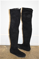 Black Suede Prada Over-the-Knee Boots, size 5.5