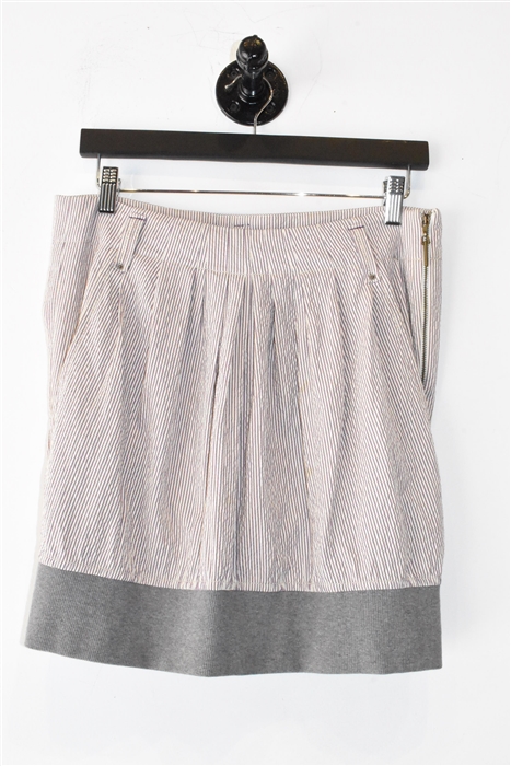 Purple Stripe Brunello Cucinelli Short Skirt, size 6