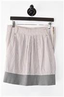 Purple Stripe Brunello Cucinelli Short Skirt, size 6