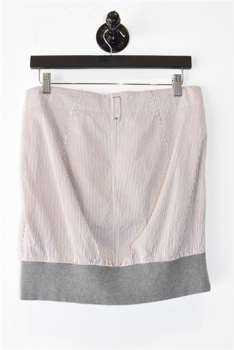 Purple Stripe Brunello Cucinelli Short Skirt, size 6