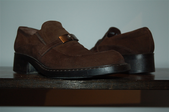 Chocolate Suede Gianni Versace - Vintage Loafer, size 8