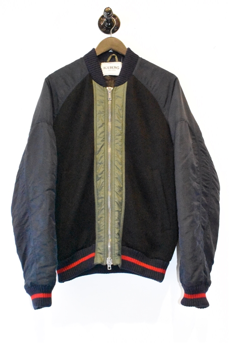 Patchwork Iceberg Bomber Jacket, size M