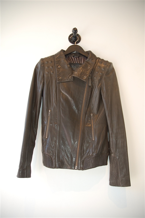 Mocca Mackage Leather Jacket, size XS