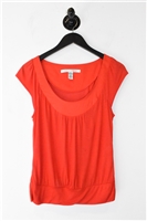 Tomato Diane von Furstenberg Cap-Sleeve, size M