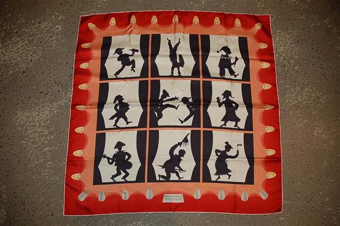 Print Bulgari Silk Scarf, size O/S