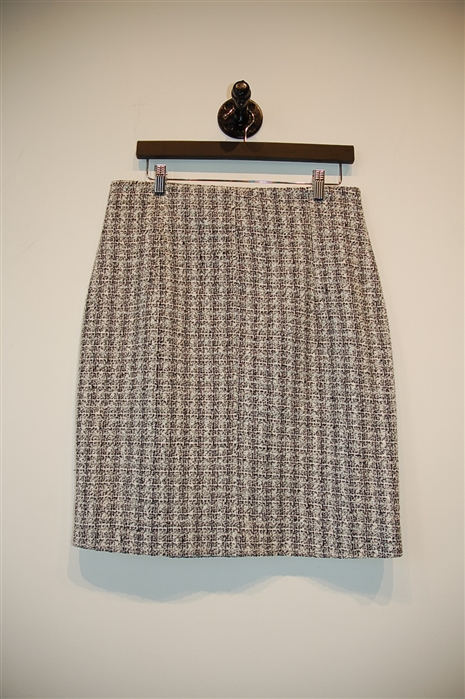 Black & White Pink Tartan Pencil Skirt, size 10