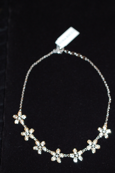 Rhodium Nina Ricci Necklace, size O/S