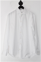 Crisp White Armani Collezioni Button Shirt, size M