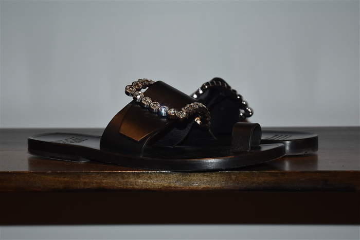 Black Leather Maison Margiela Sandal, size 8.5