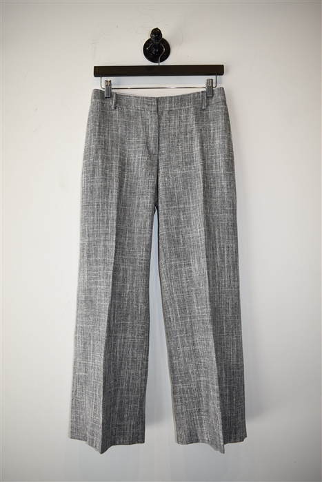 Gray Tweed Oscar de la Renta Wide-Leg Trousers, size 6