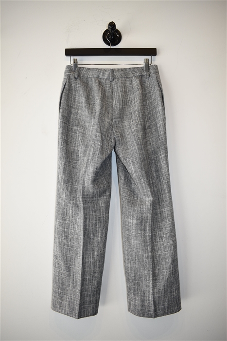 Gray Tweed Oscar de la Renta Wide-Leg Trousers, size 6