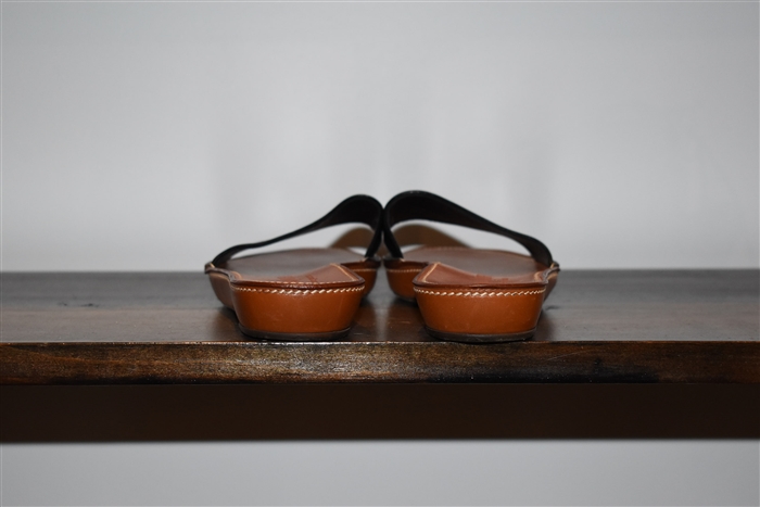 Black Leather Saint Laurent Sandal, size 9