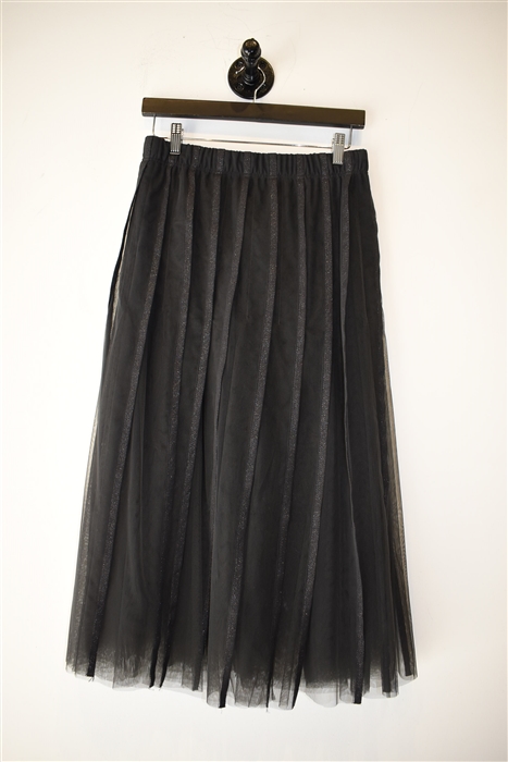 Basic Black Brunello Cucinelli A-Line Skirt, size 6