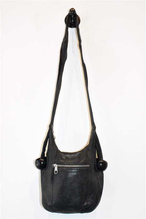 Black Leather See by Chloe Cross-Body, size M