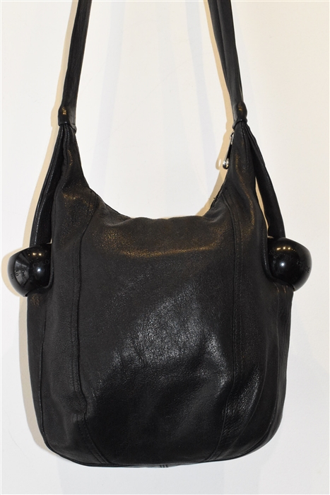 Black Leather See by Chloe Cross-Body, size M