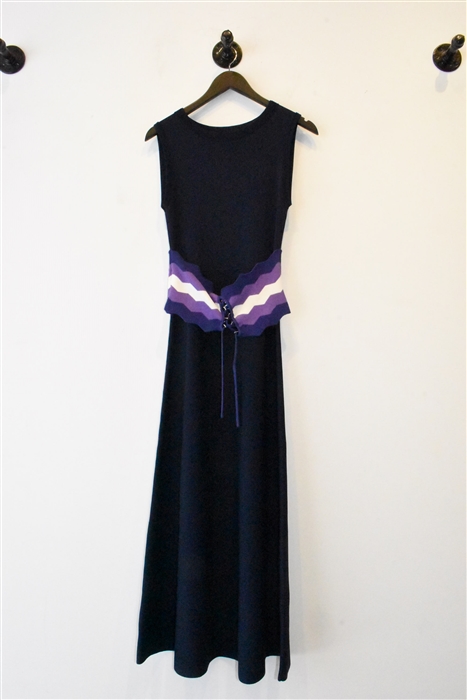 Navy Sandro Maxi Dress, size M