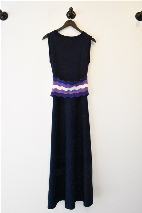 Navy Sandro Maxi Dress, size M