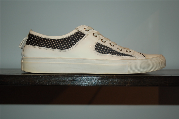 White & Black Neil Barrett Sneaker, size 8