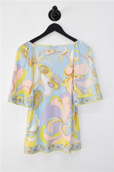 Floral Emilio Pucci Short-Sleeved Top, size S